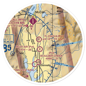 Splan Airport (2ID5) VFR Sectional Sticker (20 mile)