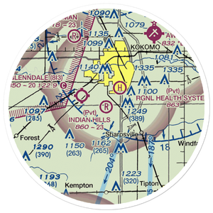 Indian Hills Flying Field (2II0) VFR Sectional Sticker (20 mile)