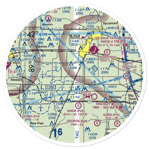 Jack W. Watson Airport (0IL9) VFR Sectional Sticker (30 mile)