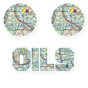 Jack W. Watson Airport (0IL9) VFR Sectional Sticker Pack