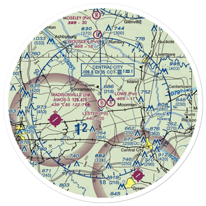 Lester Airfield (17KY) VFR Sectional Sticker (30 mile)