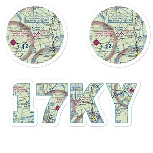 Lester Airfield (17KY) VFR Sectional Sticker Pack
