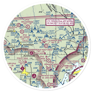 Elsanor Airport (1AL4) VFR Sectional Sticker (30 mile)