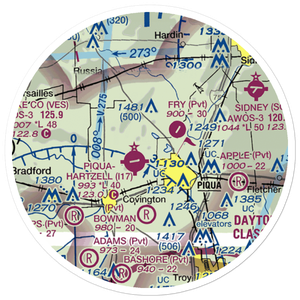 Mc Colloch's Airport (1OI9) VFR Sectional Sticker (20 mile)