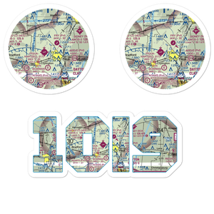 Mc Colloch's Airport (1OI9) VFR Sectional Sticker Pack
