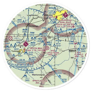 Little Texas Airport (27AL) VFR Sectional Sticker (30 mile)