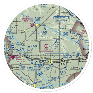 Van Norman's Airport (2MN6) VFR Sectional Sticker (30 mile)