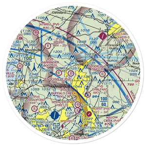 Goodnight's Airport (2NC8) VFR Sectional Sticker (30 mile)