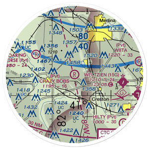Aero Lake Farm Airport (2OI4) VFR Sectional Sticker (20 mile)