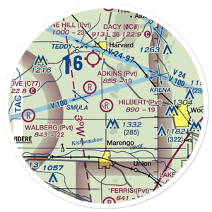 Hilbert Airport (37IS) VFR Sectional Sticker (20 mile)