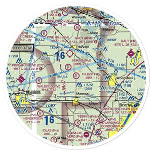 Hilbert Airport (37IS) VFR Sectional Sticker (30 mile)