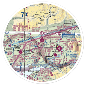 Niklason Lake Estates Airport (3AK2) VFR Sectional Sticker (30 mile)