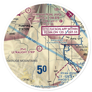 Palm Valley Tucson Airport (4AZ0) VFR Sectional Sticker (20 mile)