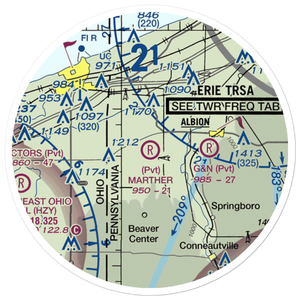 Marther Field (75PA) VFR Sectional Sticker (20 mile)