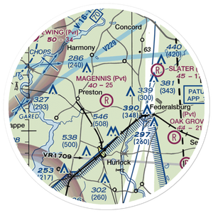 Magennis Farm Airport (7MD1) VFR Sectional Sticker (20 mile)