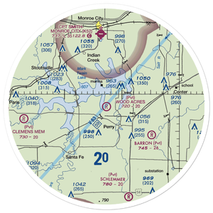 Wood Acres Airport (7MO1) VFR Sectional Sticker (30 mile)