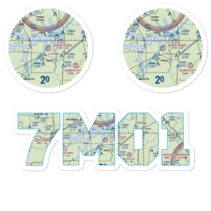 Wood Acres Airport (7MO1) VFR Sectional Sticker Pack