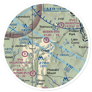 Orson Field (7PA4) VFR Sectional Sticker (20 mile)