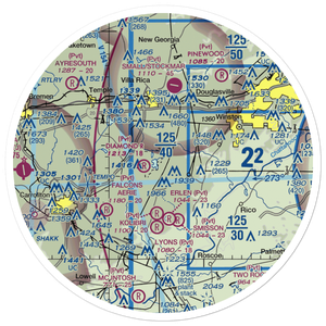 Lucky Lairds Landing Airport (81GA) VFR Sectional Sticker (30 mile)