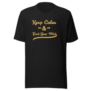 Keep Calm and Trust Your Pilot Distressed T-Shirt