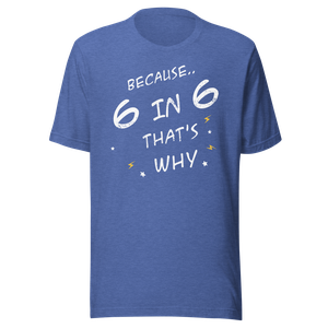Because 6 in 6 that's Why Distressed T-Shirt