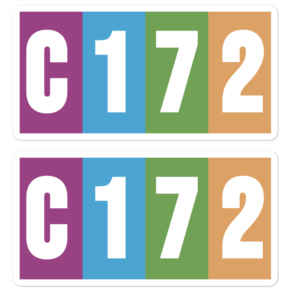 Flying Life Cessna 172 Sticker 2-Pack 