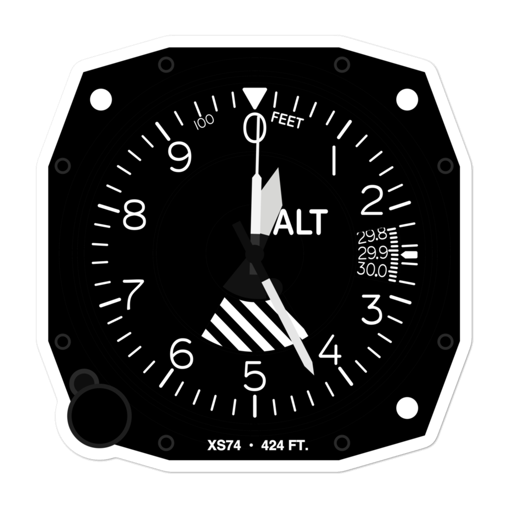 Diamondaire Airport (XS74) Altimeter Stickers 
