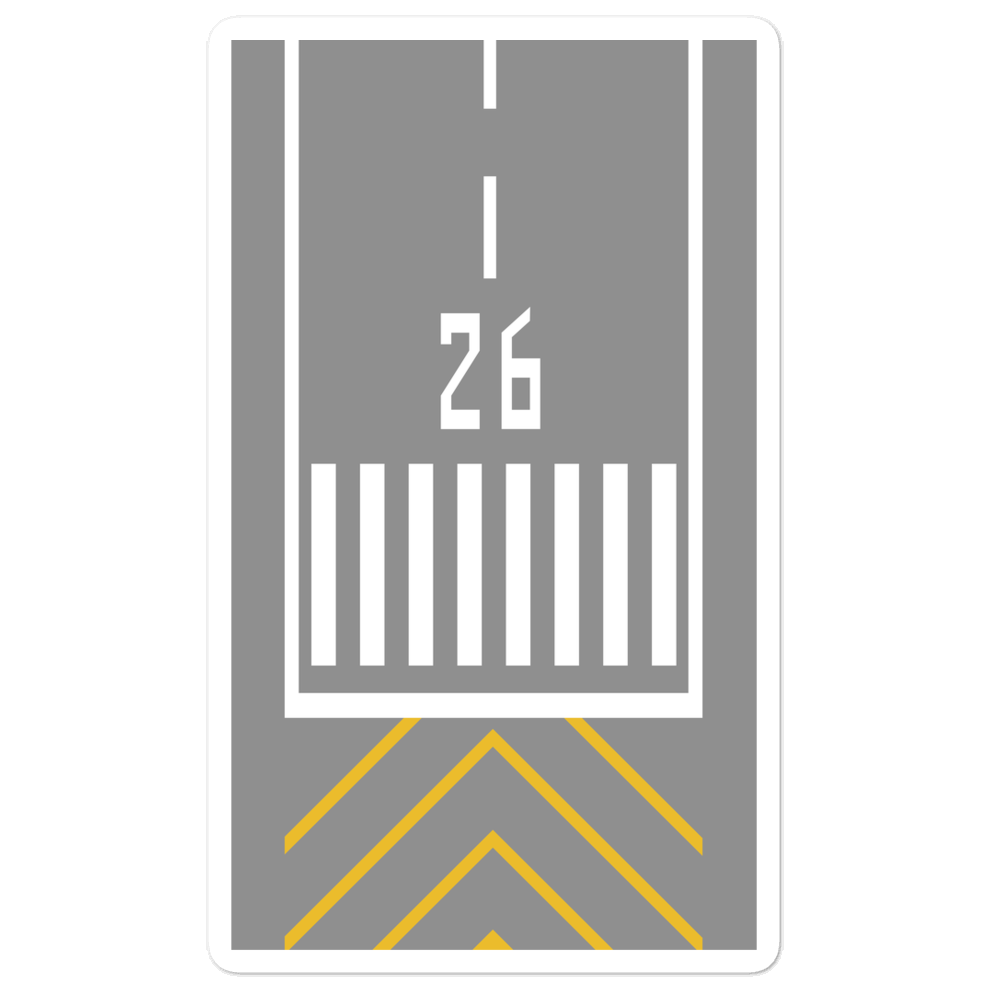 Runway Threshold 26 Stickers 