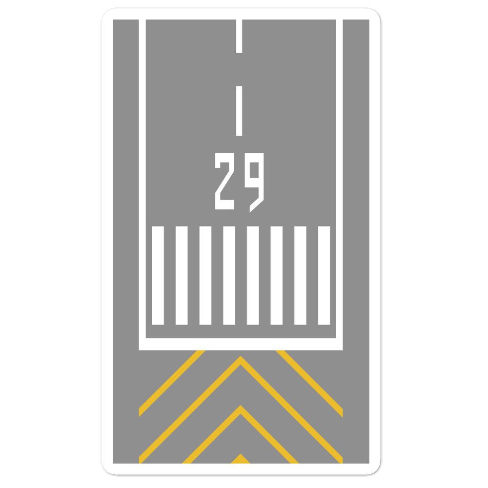 Runway Threshold 29 Stickers 