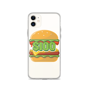 $100 Hamburger iPhone Case