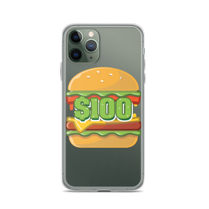 $100 Hamburger iPhone Case