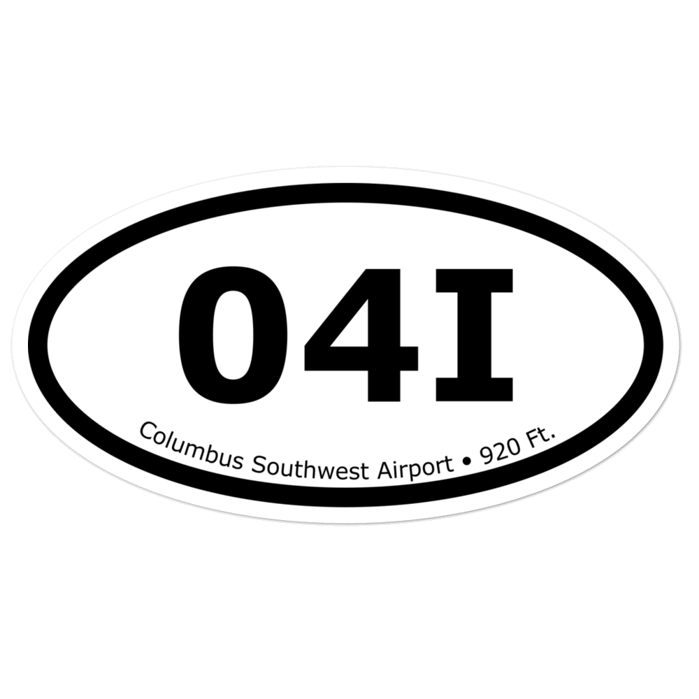 Columbus Southwest Airport (04I) Oval Sticker 