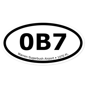 Warren-Sugarbush Airport (0B7) Oval Sticker