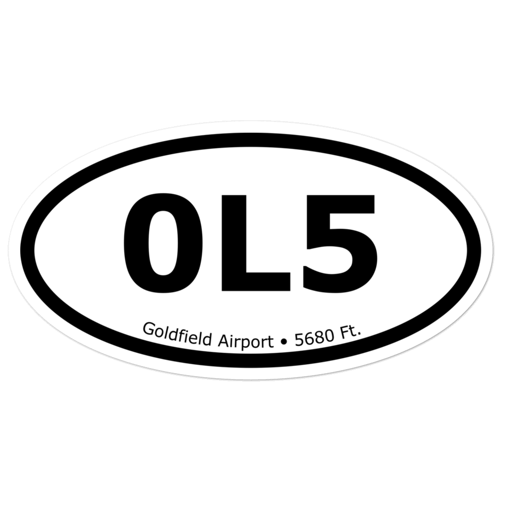 Goldfield Airport (0L5) Oval Sticker 