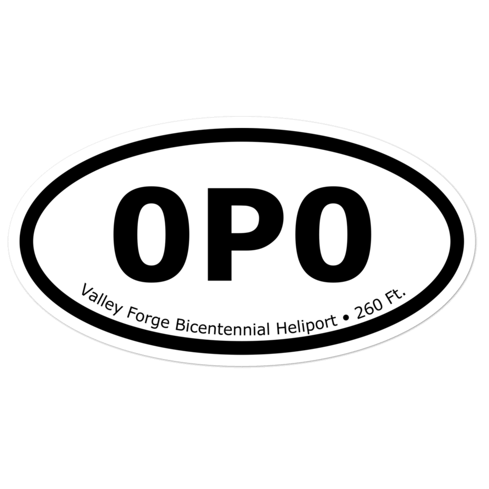 Valley Forge Bicentennial Heliport (0P0) Oval Sticker 