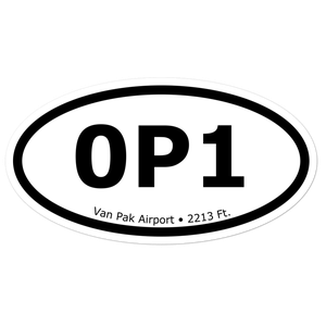 Van Pak Airport (0P1) Oval Sticker