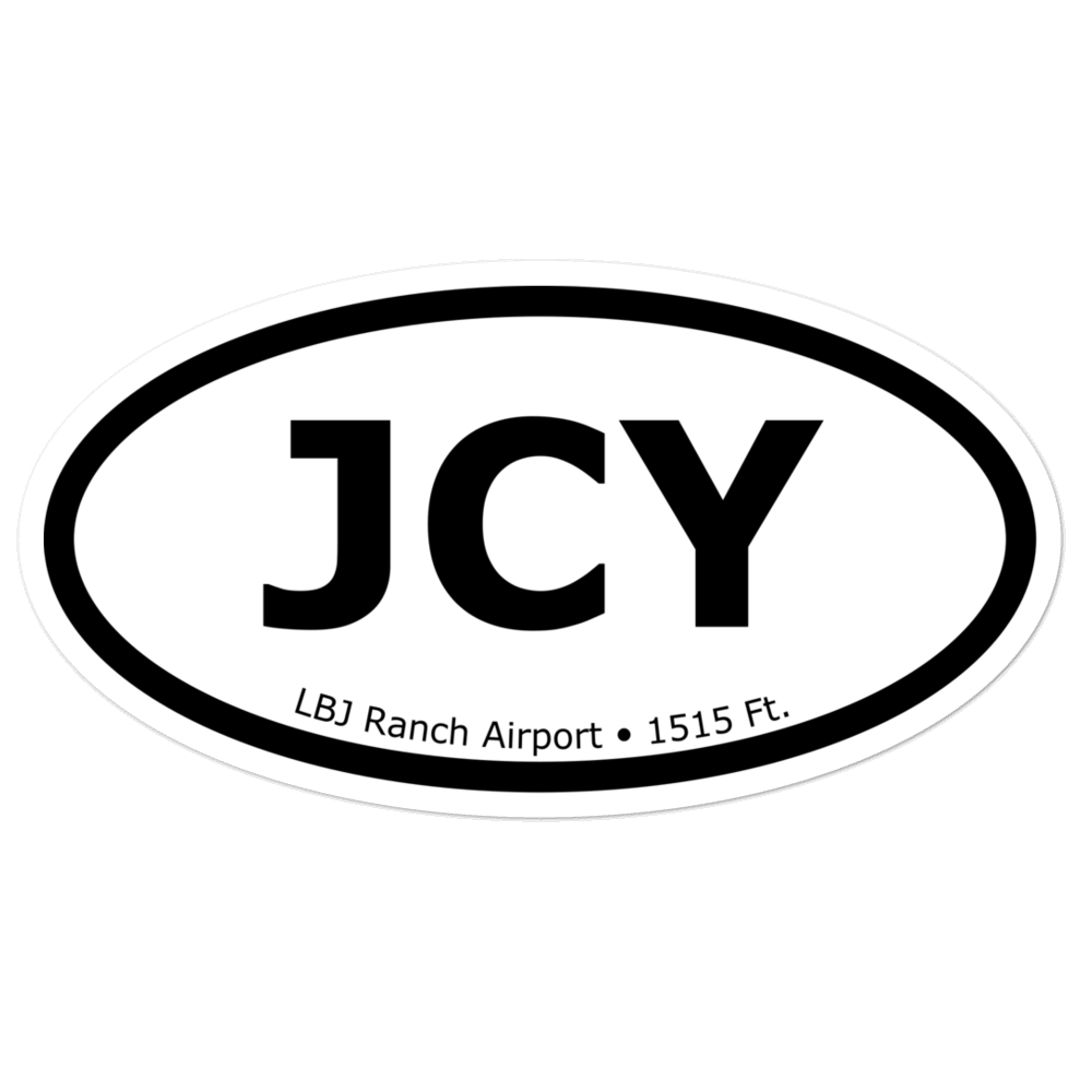 LBJ Ranch Airport (0TE7) Oval Sticker 