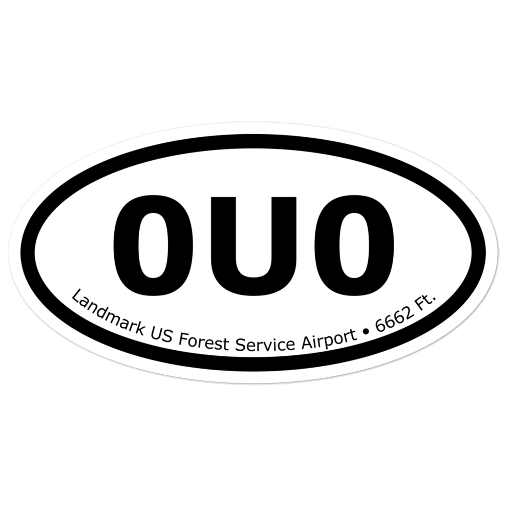 Landmark US Forest Service Airport (0U0) Oval Sticker 