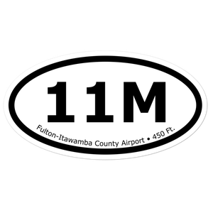 Fulton-Itawamba County Airport (11M) Oval Sticker