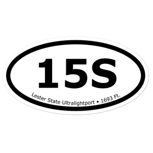 Lester State Ultralightport (15S) Oval Sticker