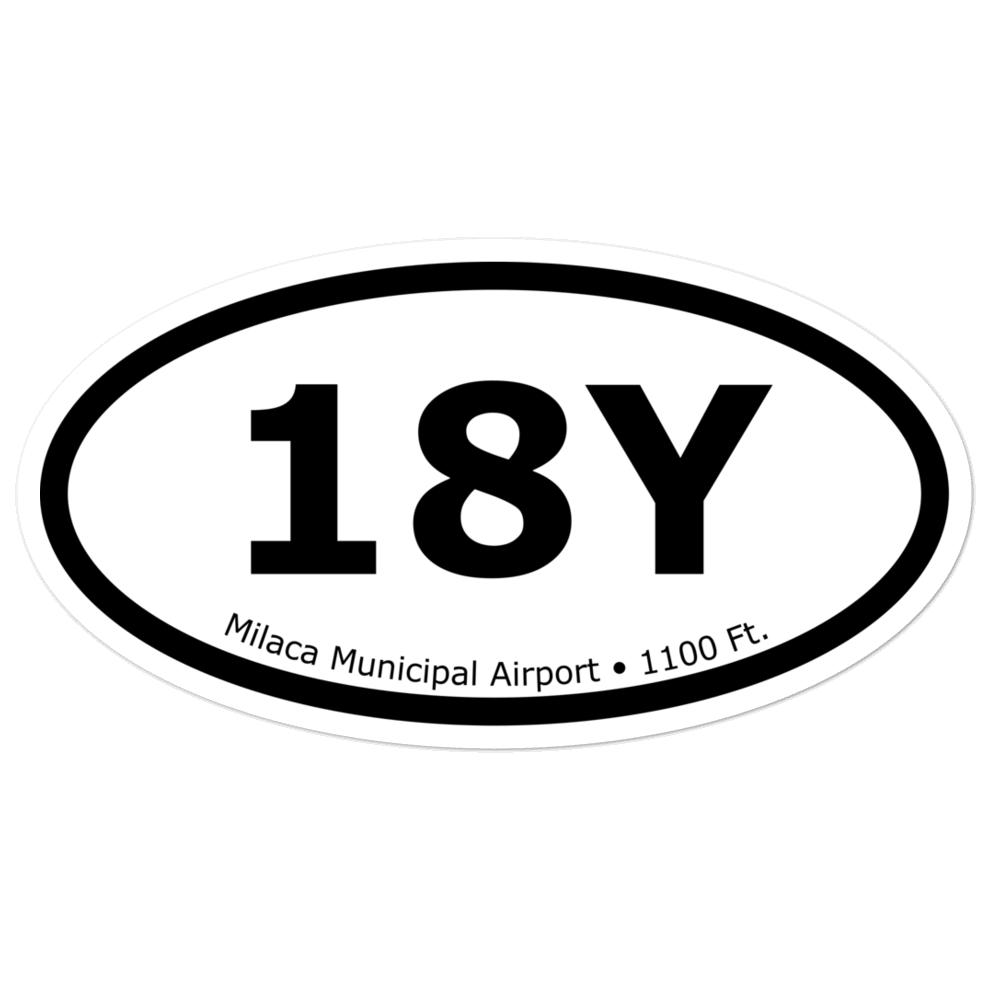 Milaca Municipal Airport (18Y) Oval Sticker 