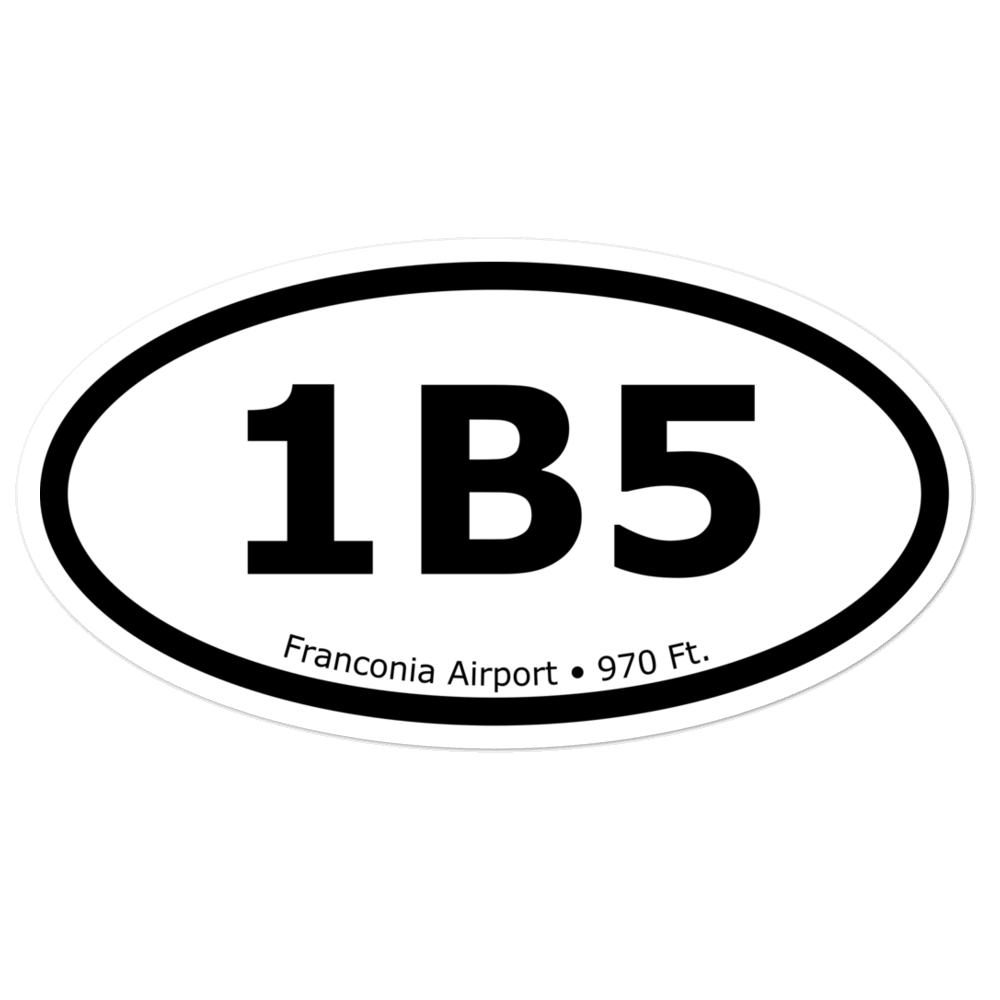 Franconia Airport (1B5) Oval Sticker 