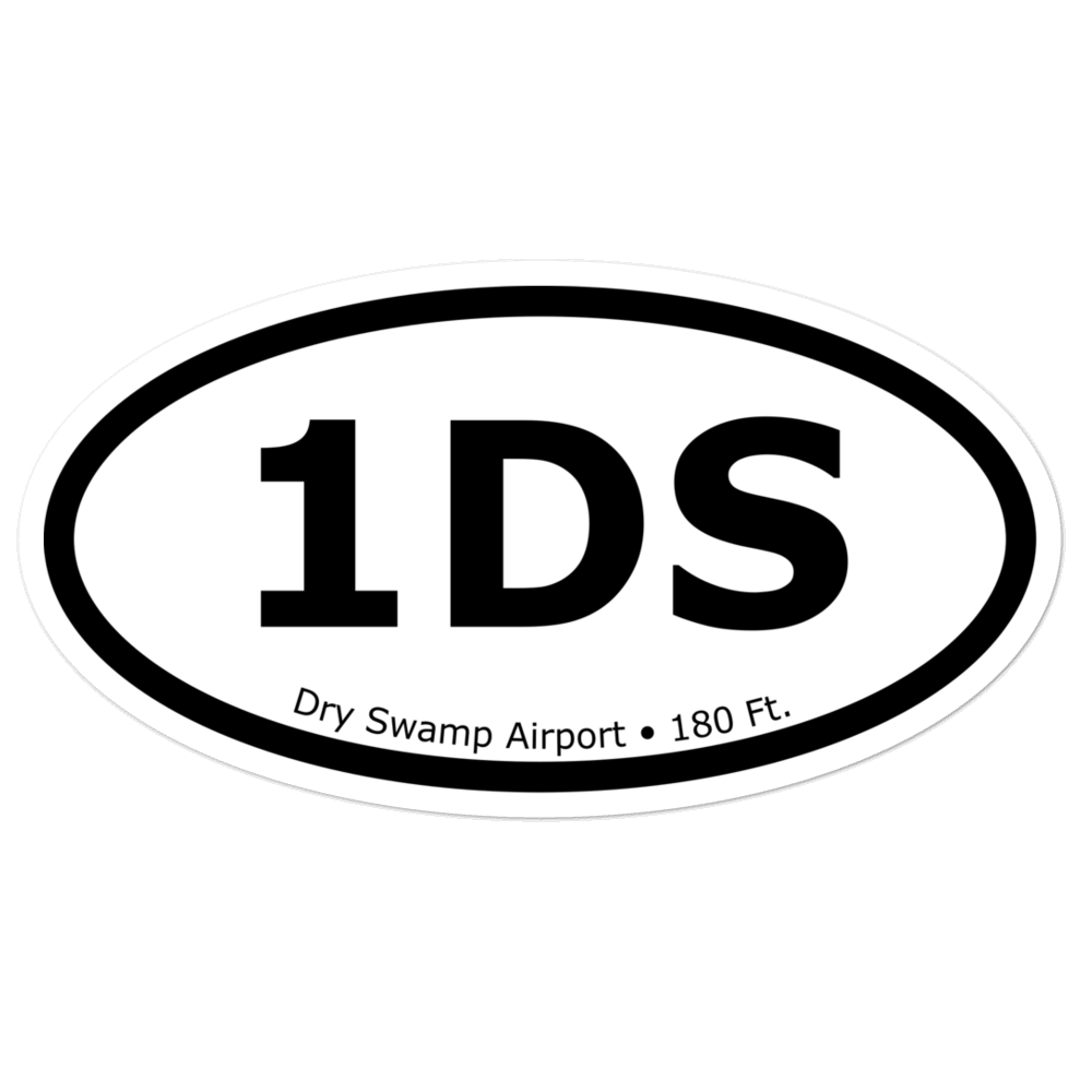 Dry Swamp Airport (1DS) Oval Sticker 