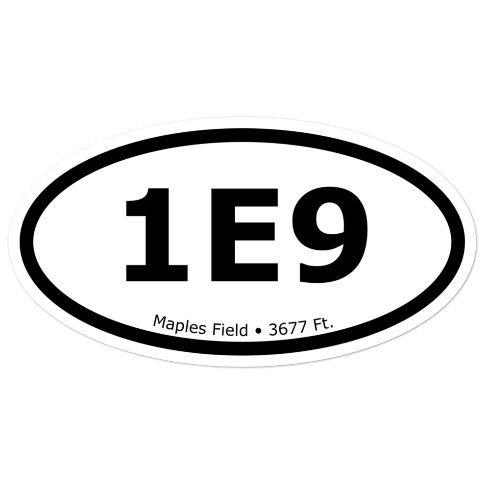 Maples Field (1E9) Oval Sticker 