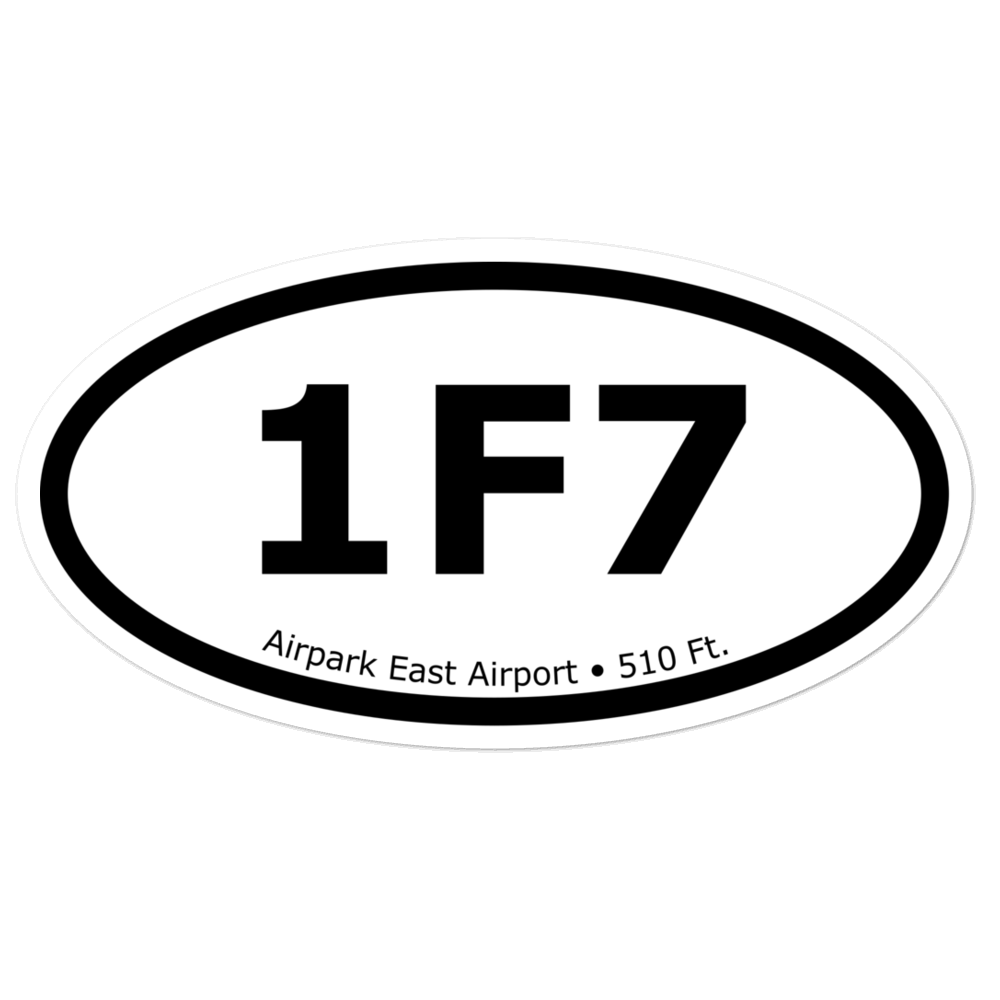Airpark East Airport (1F7) Oval Sticker 