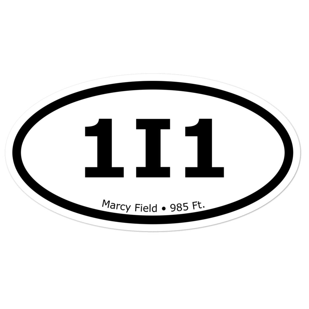 Marcy Field (1I1) Oval Sticker 