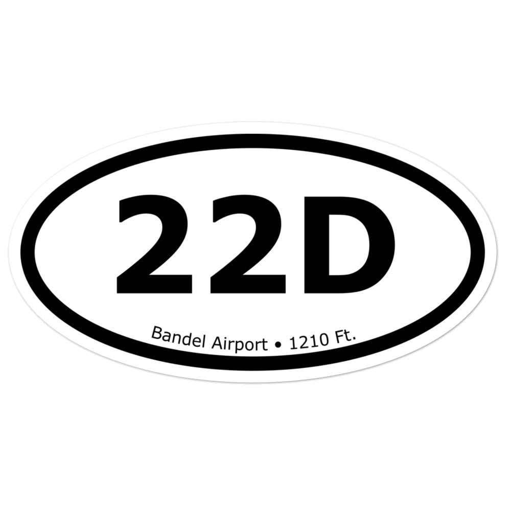 Bandel Airport (22D) Oval Sticker 