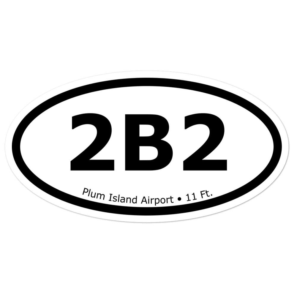 Plum Island Airport (2B2) Oval Sticker 