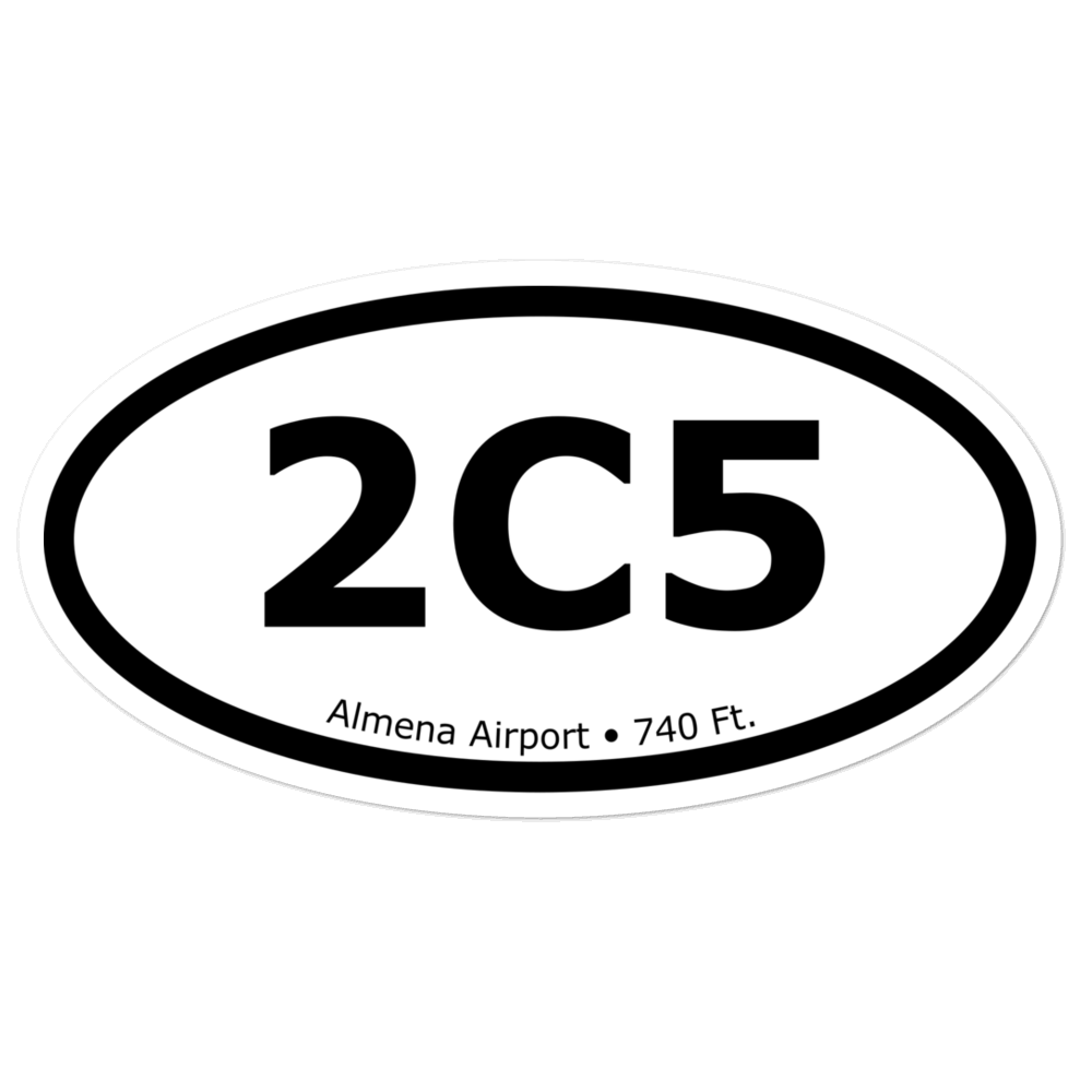 Almena Airport (2C5) Oval Sticker 