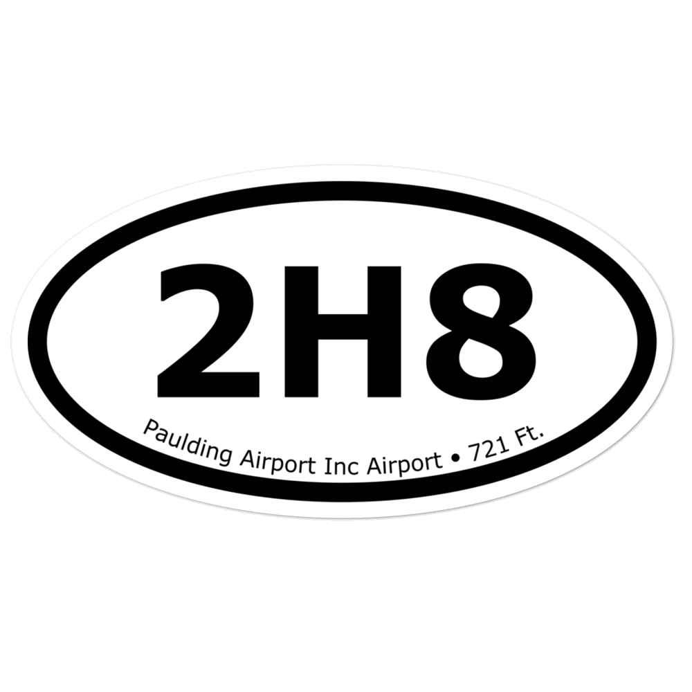 Paulding Airport Inc Airport (2H8) Oval Sticker 